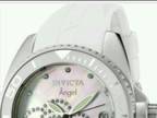 Invicta Women's Angel White Crystals White Rubber