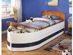 Boat bed with trundle and storage