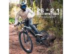 26" Electric Bike 500W/48V Mountain Bicycle 22MPH 21-Speed EBike for Adults Teen