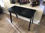 Desk beautiful compact 42 wide expresso brown with one long drawer