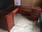 67x72 L-shaped beautiful wood desk