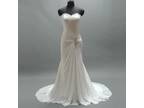 Tiffany's Sheath Appliqu Strapless Beach Wedding Gown