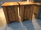 Amish made solid oak end tables 24 H x 17 W x 24 D