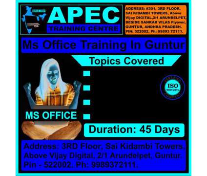 MS Office institutes in Guntur,MS Office course in Guntur is a Career Services service in Guntur AP