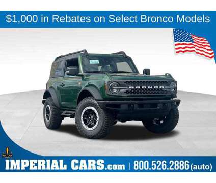 2024 Ford Bronco Badlands is a Green 2024 Ford Bronco Car for Sale in Milford MA