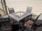 42" Square Table & Chairs Indoor/Outdoor Covered Patio Set,
