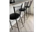 $900 set of 3 Black Contemporary Barstools