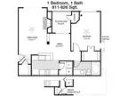 2 Floor Plan 1x1 - Estates On Frankford, Dallas, TX