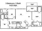 1 Floor Plan 3x3 - Luxe At Mercer Crossing, Farmers Branch, TX