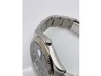 ROLEX Datejust II 18K Bezel W Diamond Rhodium Factory Dial 41MM Watch 8" Mint