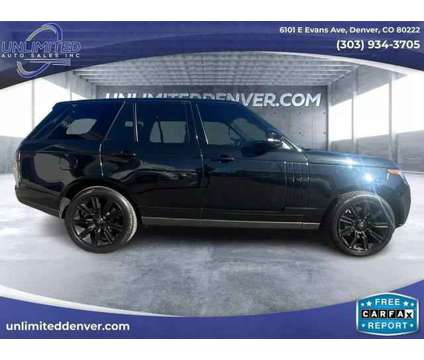 2017 Land Rover Range Rover for sale is a Black 2017 Land Rover Range Rover Car for Sale in Denver CO