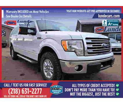 2013 Ford F150 SuperCrew Cab for sale is a White 2013 Ford F-150 SuperCrew Car for Sale in Wadena MN