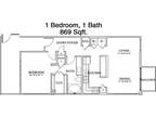 2 Floor Plan 1x1 - Residences At Pearland T C - I, Pearland, TX