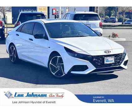 2021 Hyundai Elantra N Line is a White 2021 Hyundai Elantra Sedan in Everett WA