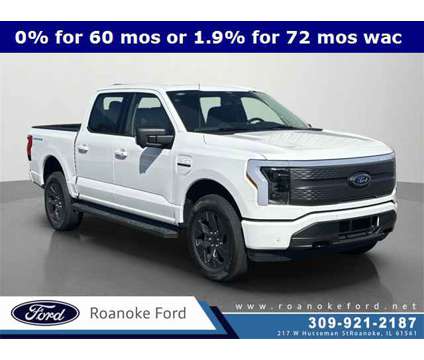 2023 Ford F-150 Lightning XLT is a White 2023 Ford F-150 XLT Truck in Roanoke IL