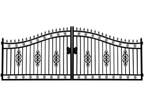 Value Industrial 14 ft. Wrought Iron Gate, Flower Design, 300 lbs