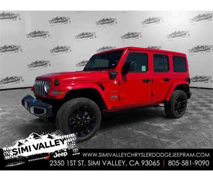 2024 Jeep Wrangler Sahara 4xe is a Red 2024 Jeep Wrangler Sahara SUV in Simi Valley CA
