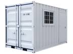 Value Industrial 12 Foot Container Office - 1 Window and 1 Man Door -