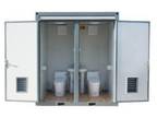 Value Industrial Portable Double Toilet - simple elegant design - external