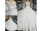 Marly's Princess Appliqu Wedding Gown With 3 Foot Train