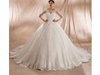 Nina's Elegant Princess Style Lace Appliqu Wedding Dress