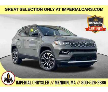 2022UsedJeepUsedCompassUsed4x4 is a Grey 2022 Jeep Compass Limited Car for Sale in Mendon MA
