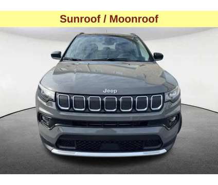 2022UsedJeepUsedCompassUsed4x4 is a Grey 2022 Jeep Compass Limited Car for Sale in Mendon MA