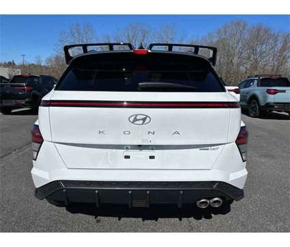 2024 Hyundai Kona N Line is a White 2024 Hyundai Kona SUV in North Attleboro MA