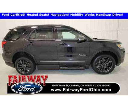 2018 Ford Explorer XLT Handicap driver + Transport is a Black 2018 Ford Explorer XLT SUV in Canfield OH