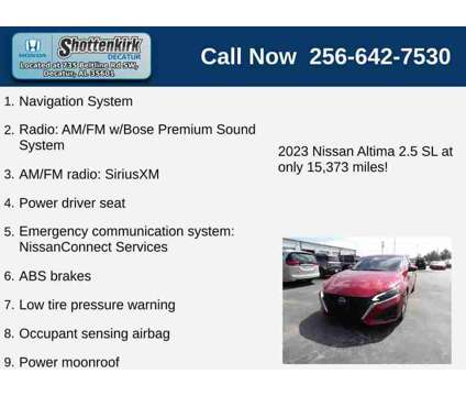 2023UsedNissanUsedAltimaUsedSedan is a Red 2023 Nissan Altima Car for Sale in Decatur AL