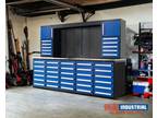 Value Industrial 10FT 40D-2 Blue Workbench Cabinet - 10 foot wide - 40 drawers