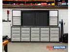 Value Industrial Silver 10FT-40D-3 Workbench Cabinets - 10 foot wide - 40