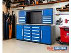 Value Industrial 7FT-18D-4C Blue Workbench Cabinet - 7 foot wide - 18 drawers -