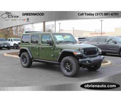 2024NewJeepNewWranglerNew4 Door 4x4 is a Green 2024 Jeep Wrangler Car for Sale in Greenwood IN