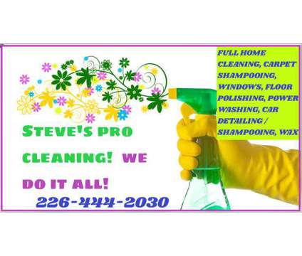 Cleaner, Cleaning - Homes, Carpets, Cars, Yards, Windows Etc is a Cleaning Services service in Kitchener ON