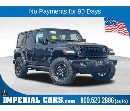 2024 Jeep Wrangler 4xe Willys is a Black 2024 Jeep Wrangler SUV in Mendon MA