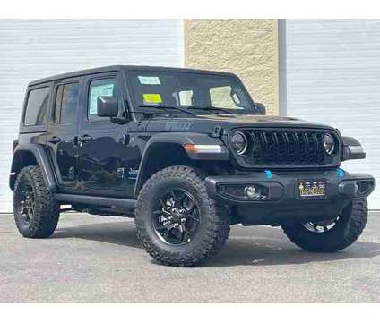 2024 Jeep Wrangler 4xe Willys is a Black 2024 Jeep Wrangler SUV in Mendon MA
