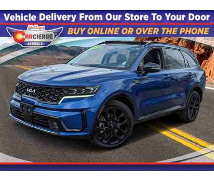 2023 Kia Sorento SX is a Blue 2023 Kia Sorento SX Car for Sale in Colorado Springs CO