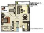 The Willows Apartments - WILLOWS- 1050- 2 Bedroom / 1 Bathroom