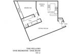 The Willows Apartments - WILLOWS-840- 1 Bedroom / 1 Bathroom/ M