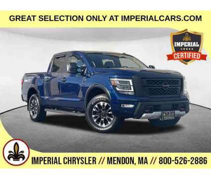 2021UsedNissanUsedTitanUsed4x4 Crew Cab is a Blue 2021 Nissan Titan PRO-4X Car for Sale in Mendon MA
