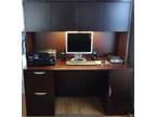 Great Quality Espresso Color Computer Desk with 4 Cabinets