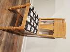 Antique solid wood kitchen table with 4 matching chairs