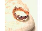Copper Wire Woven Ring with Scalloped Edge