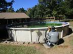 Above ground salt water pool 30' ft. diameter 4' ft. deep