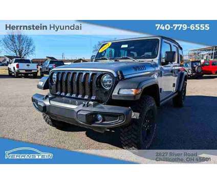 2021 Jeep Wrangler Unlimited Willys 4x4 is a Silver 2021 Jeep Wrangler Unlimited SUV in Chillicothe OH