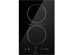 Electric Induction Cooktop with Dual Burners, Black, 12 Inch