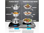 Duxtop LCD Portable Double Induction Cooktop 1800W Burner Sensor,9620LS/BT-350DZ