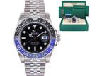 2023 NEW Papers Rolex GMT Master Batman Blue Jubilee Ceramic 126710 Watch Box