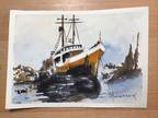 Original Watercolor. SHIP loose Style by: c.m.anderson